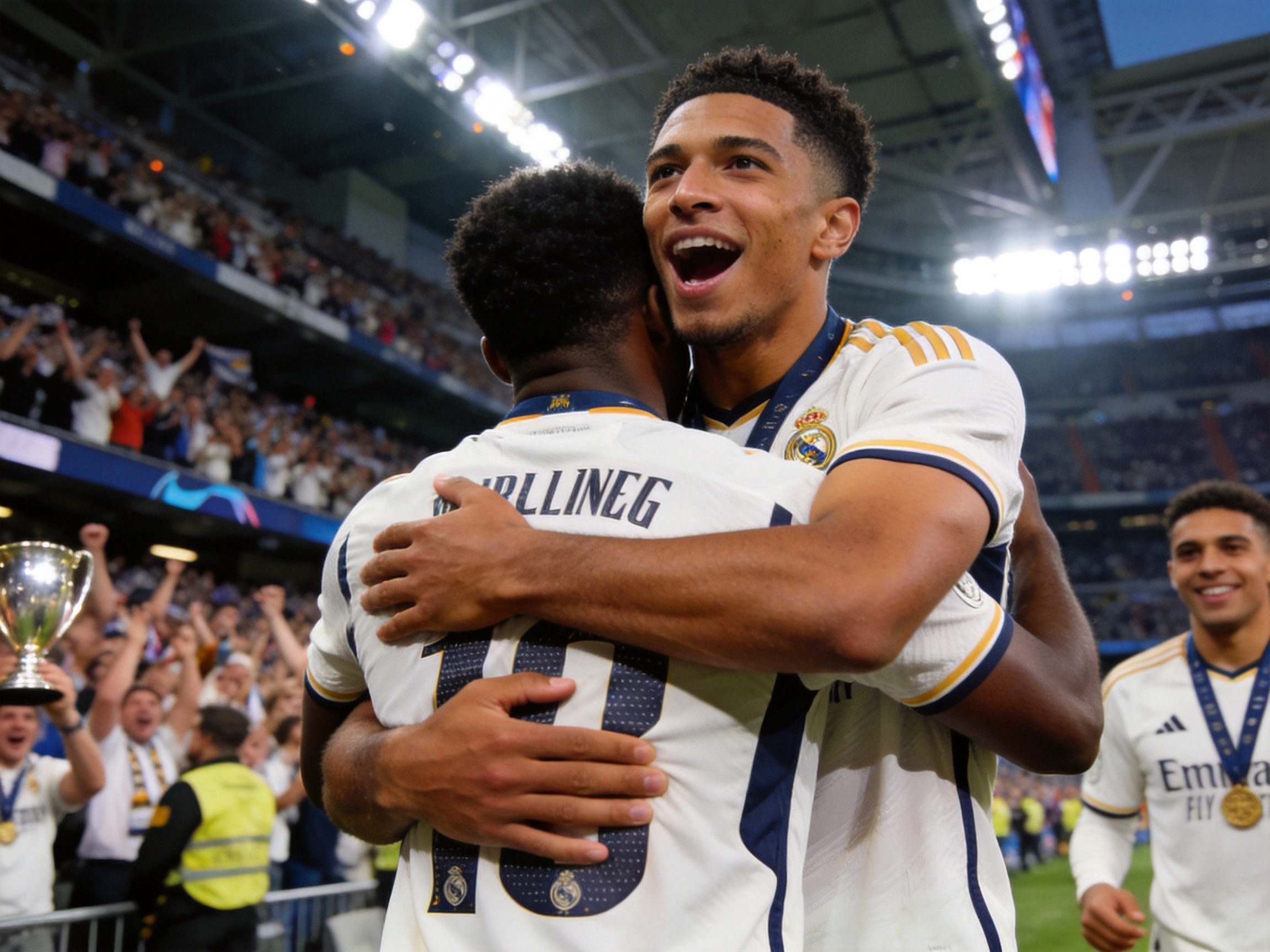 欧冠决赛皇家马德里夺冠庆祝场景战报